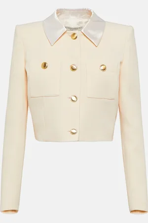 Alessandra Rich Veste raccourcie en tweed de laine