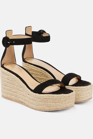 Gianvito Rossi Espadrilles compensées Portofino en daim