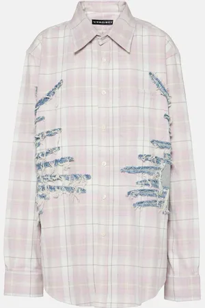 Y / PROJECT Chemise Whisker en coton à carreaux
