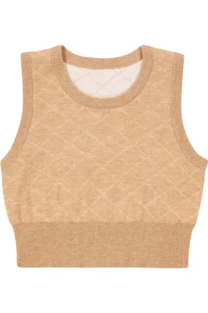 MORLEY Pull sans manches Tapioca en laine