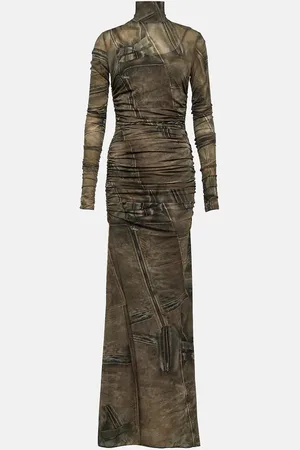 BLUMARINE Robe longue à motif léopard