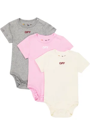 OFF-WHITE Bébé – Set de 3 bodys en coton