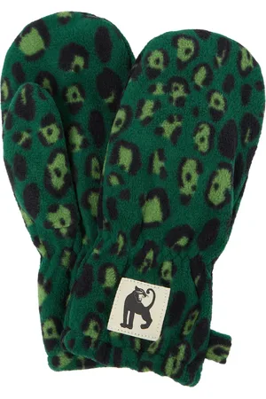 Mini Rodini Moufles à motif léopard