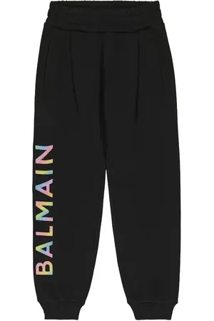 Balmain Pantalon de survêtement en coton à logo