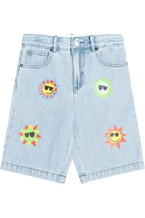 Stella McCartney Short brodé en jean