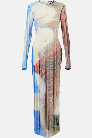 Balmain Robe longue imprimée