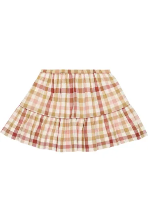 BONPOINT Jupe Paloma en coton à carreaux