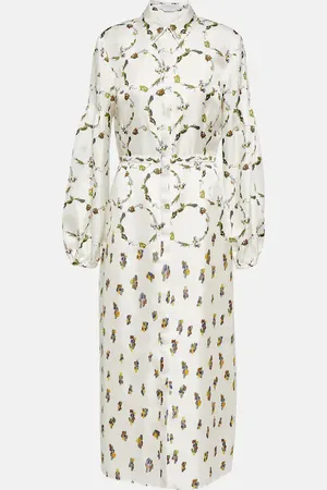 GABRIELA HEARST Robe longue Mauri imprimée en soie
