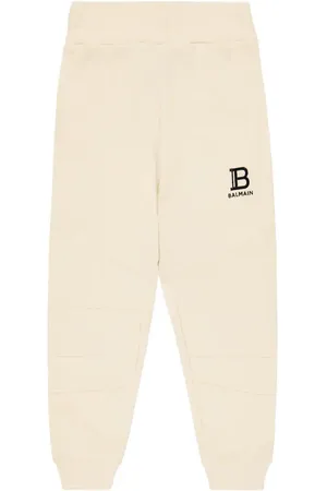 Balmain Pantalon de survêtement en coton à logo