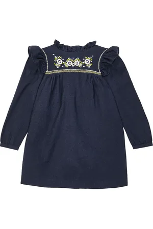 BONPOINT Robe Tilia brodée en laine et coton