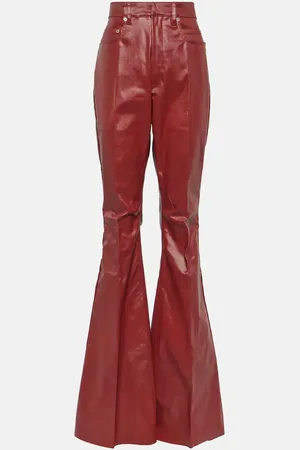 Rick Owens Jean enduit Bolan à taille haute