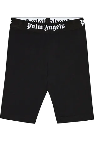 Palm Angels Short cycliste en coton mélangé à logo