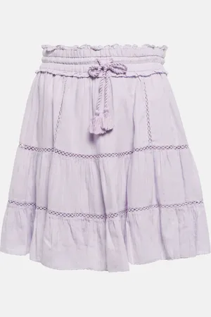 Marant Etoile Mini-jupe Lioline en coton et lin mélangés