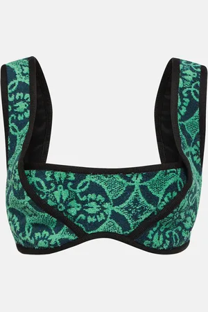 Marine Serre Brassière imprimée en coton