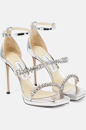 Jimmy Choo Sandales Bing en cuir à cristaux