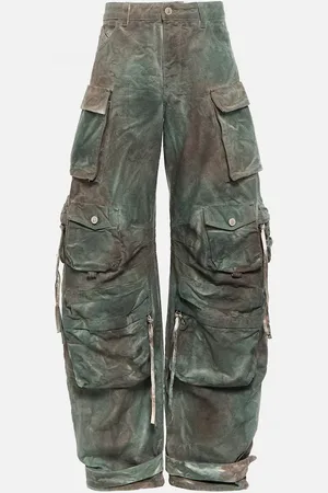 The Attico Pantalon cargo Fern oversize en jean