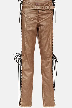 Jean Paul Gaultier X KNWLS – Pantalon corset à taille basse en jean