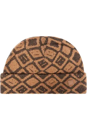 Acne Studios Bonnet Face Tiles en coton et laine