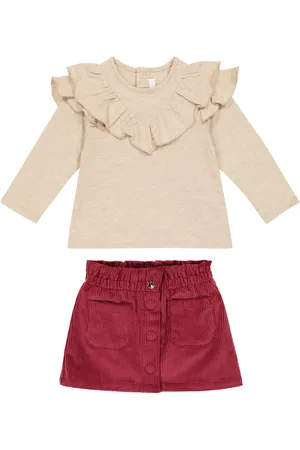 Chloé Chloé Kids Ensemble pull et jupe en coton