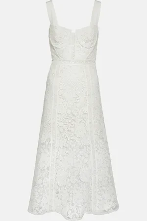 Self-Portrait Robe midi bustier en dentelle