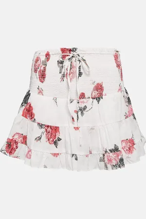 LOVESHACKFANCY Mini-jupe Aldana en coton à fleurs