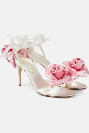 MAGDA BUTRYM Sandales en satin à fleurs
