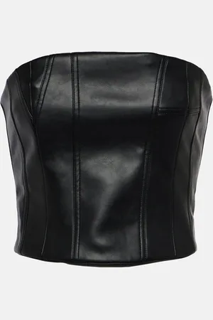 AMIRI Top bustier en cuir synthétique