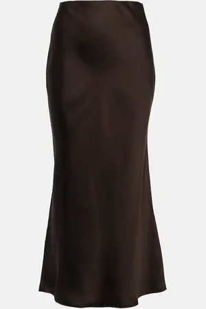 Norma Kamali Jupe midi Bias Obi en satin