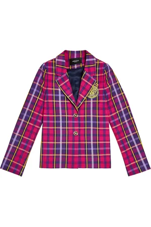 VERSACE Blazer à carreaux