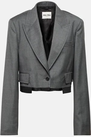 Miu Miu Blazer raccourci en laine vierge