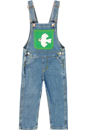 Mini Rodini X Wrangler – Salopette Peace Dove en jean