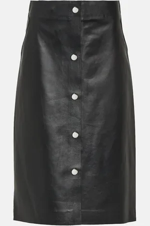 Victoria Beckham Jupe midi en cuir