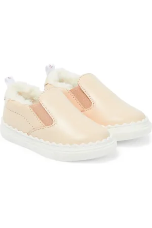 Chloé Chloé Kids Bébé – Baskets en shearling synthétique et cuir