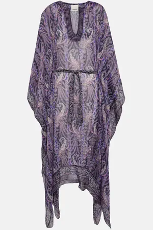Isabel Marant Robe longue en coton et soie