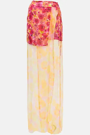 DRIES VAN NOTEN Jupe longue Silene en soie
