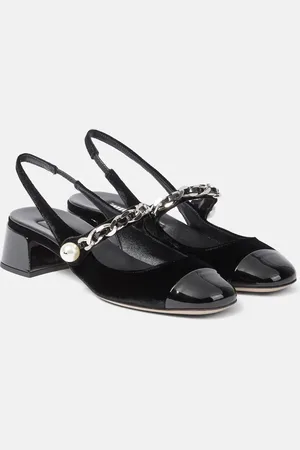 Miu Miu Escarpins sling-backs en velours
