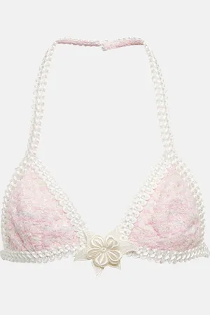 Alessandra Rich Soutien-gorge brodé en coton mélangé