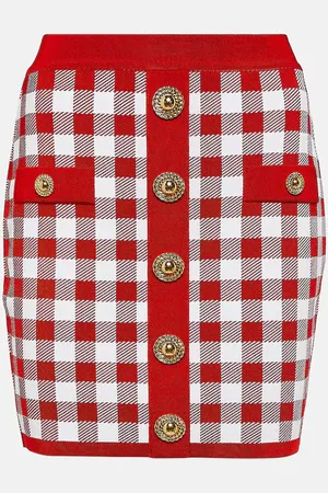 Balmain Mini-jupe à carreaux