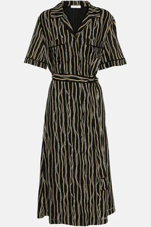 Chloé Chloé Robe chemise imprimée en soie