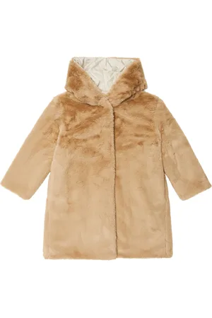 Il gufo Manteau à capuche en fourrure synthétique