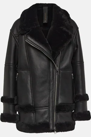 Blancha Veste en cuir et shearling