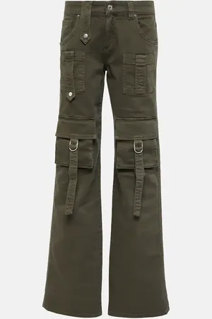 BLUMARINE Pantalon cargo à taille basse en jean