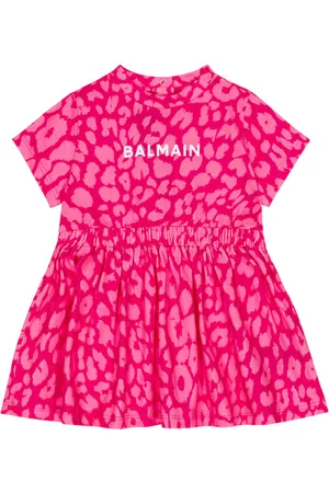 Balmain Bébé – Robe en coton à motif léopard