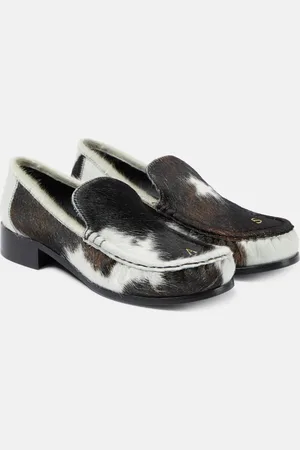 Acne Studios Mocassins en cuir façon poulain