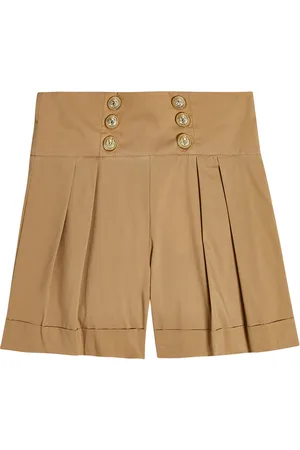 Balmain Short en coton mélangé à ornements