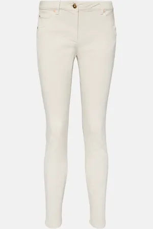 Brunello Cucinelli Jean slim à taille mi-haute