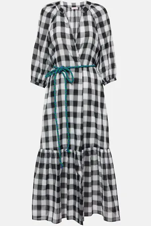 ERES Robe midi Chess imprimée en coton