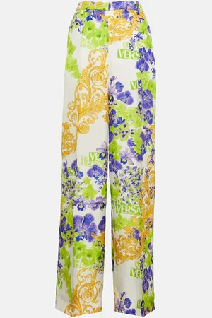 VERSACE Pantalon ample à fleurs