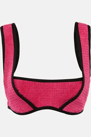 Marine Serre Brassière en jacquard de coton