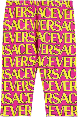 VERSACE Bébé – Legging Versace Allover en coton mélangé